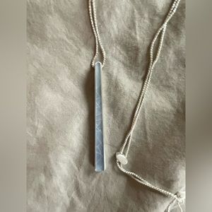 Kendra Scott Silver and blue pendant necklace